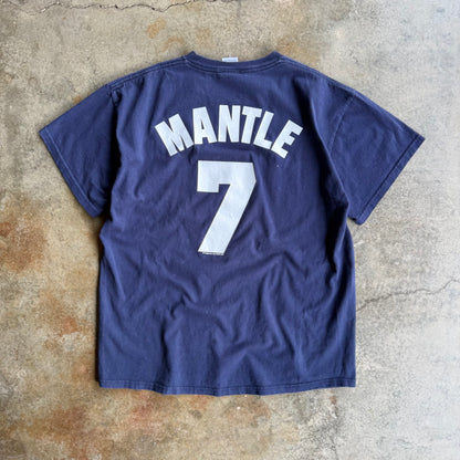 Vintage New York Yankees Mantle Tshirt - L
