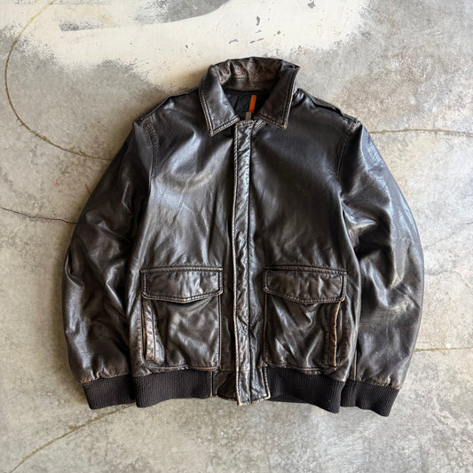 Vintage 00s Dockers Leather Jacket - L