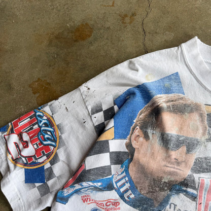Vintage Faded & Distressed NASCAR AOP Tshirt - L