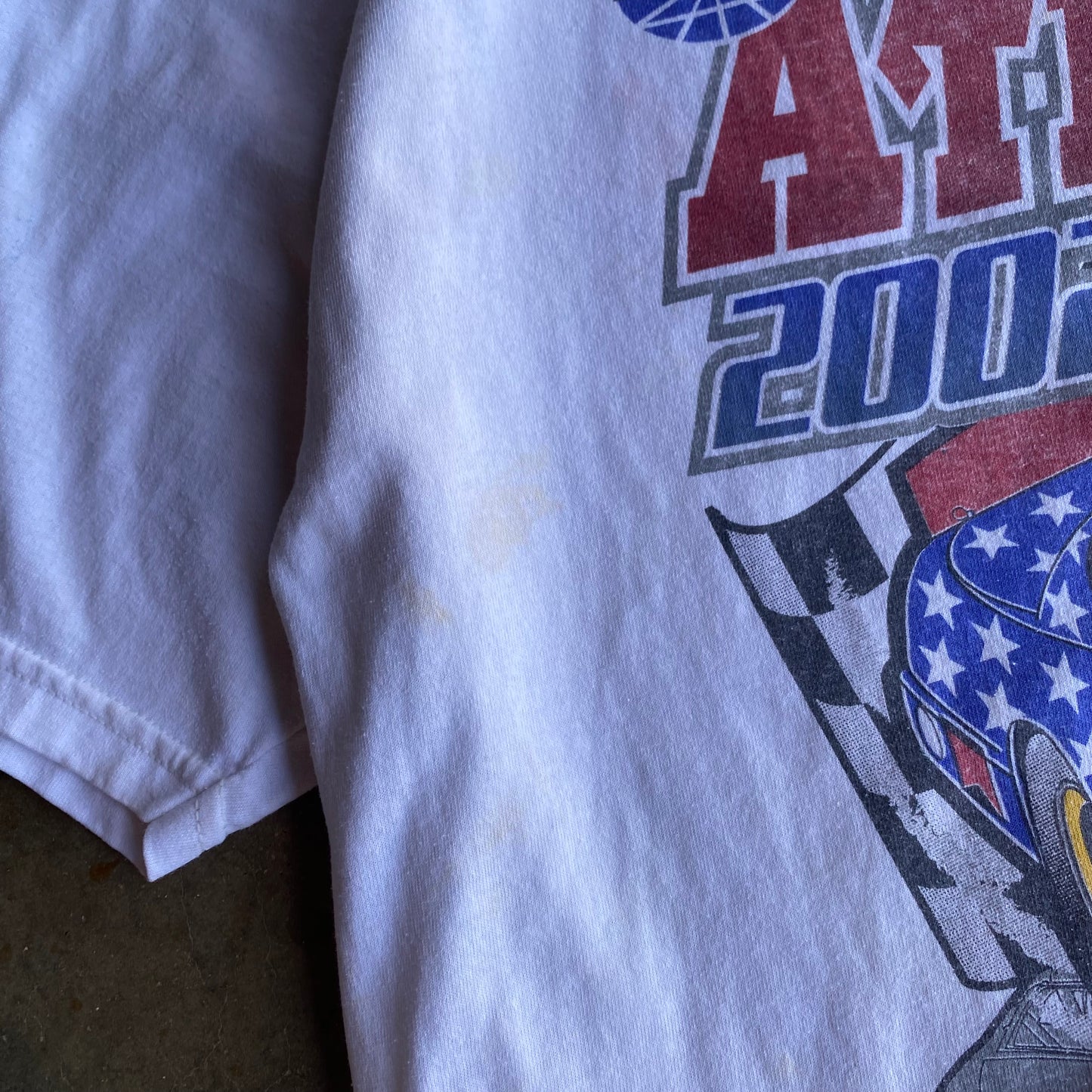 Vintage 00s Faded & Distressed Nascar Tee - XXL