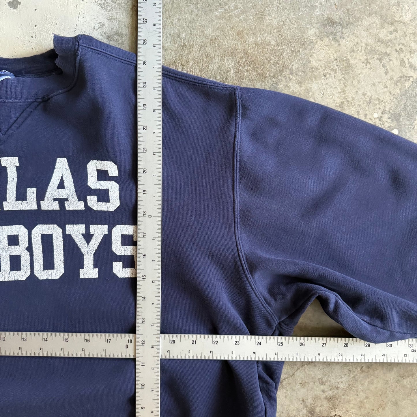 Vintage 00s Distressed Cowboys Crewneck - L