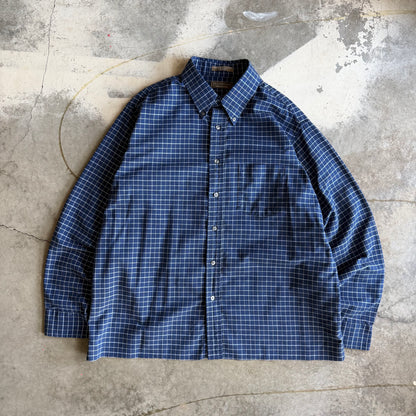 Vintage 00s Cropped Button Flannel - XL