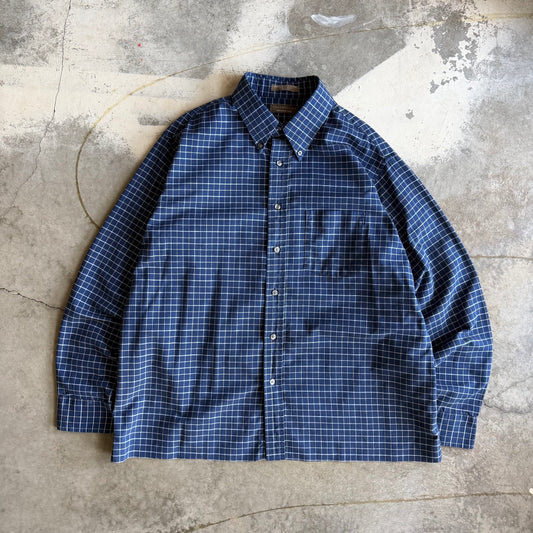 Vintage 00s Cropped Button Flannel - XL