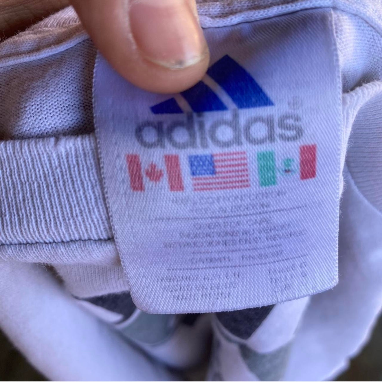 Vintage 90s Adidas Stripe Tee - L