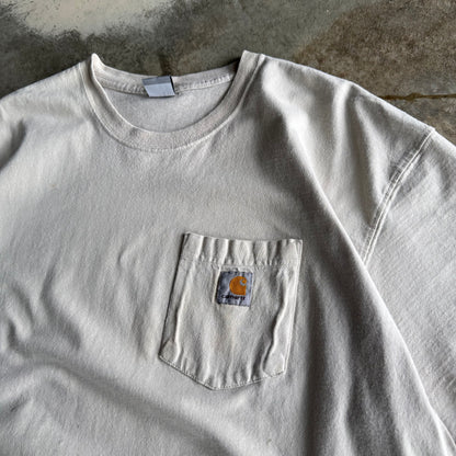 Vintage Creme Carhartt Pocket Tshirt - XL