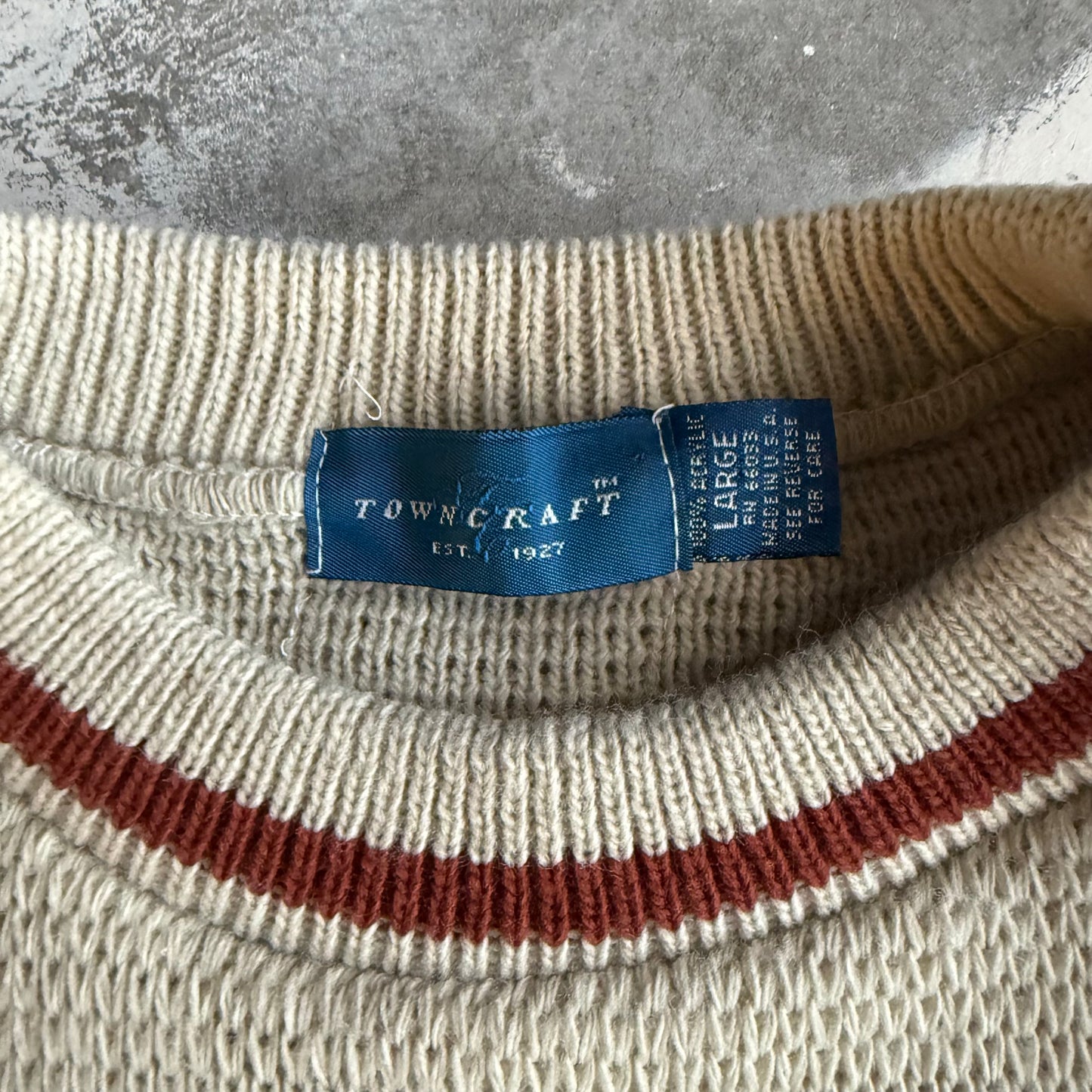 Vintage 90s Grandpa Knit Sweater - L