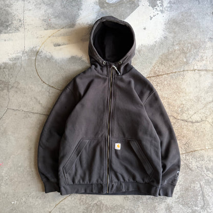 Vintage 00s Carhartt Waffle Net Zip Up Hoodie - M