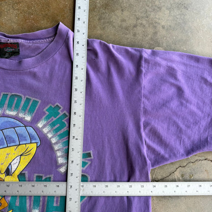 Vintage Distressed Tweey Bird Tshirt - XL