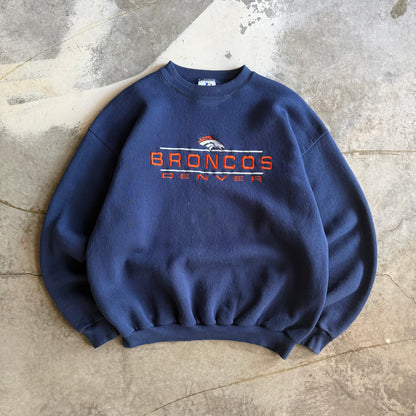 Vintage 90s Broncos Crewneck - L