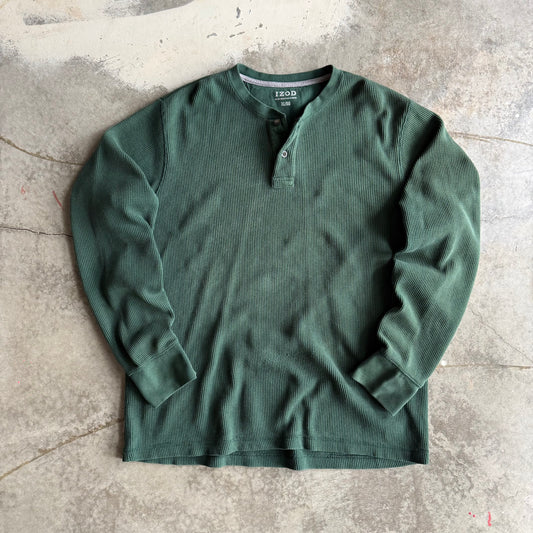IZOD Green Henley Shirt - XL