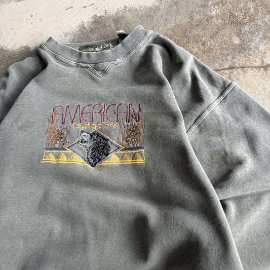 Vintage Faded Outdoors Crewneck - XL