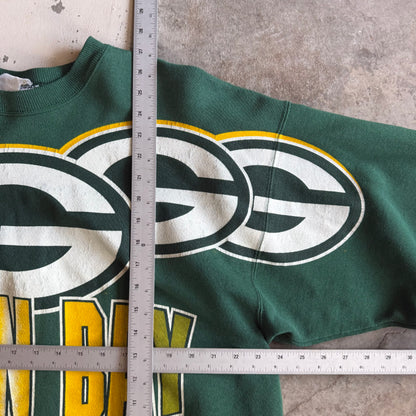 Vintage 90s Green Bay Packers Spellout Crewneck - XL