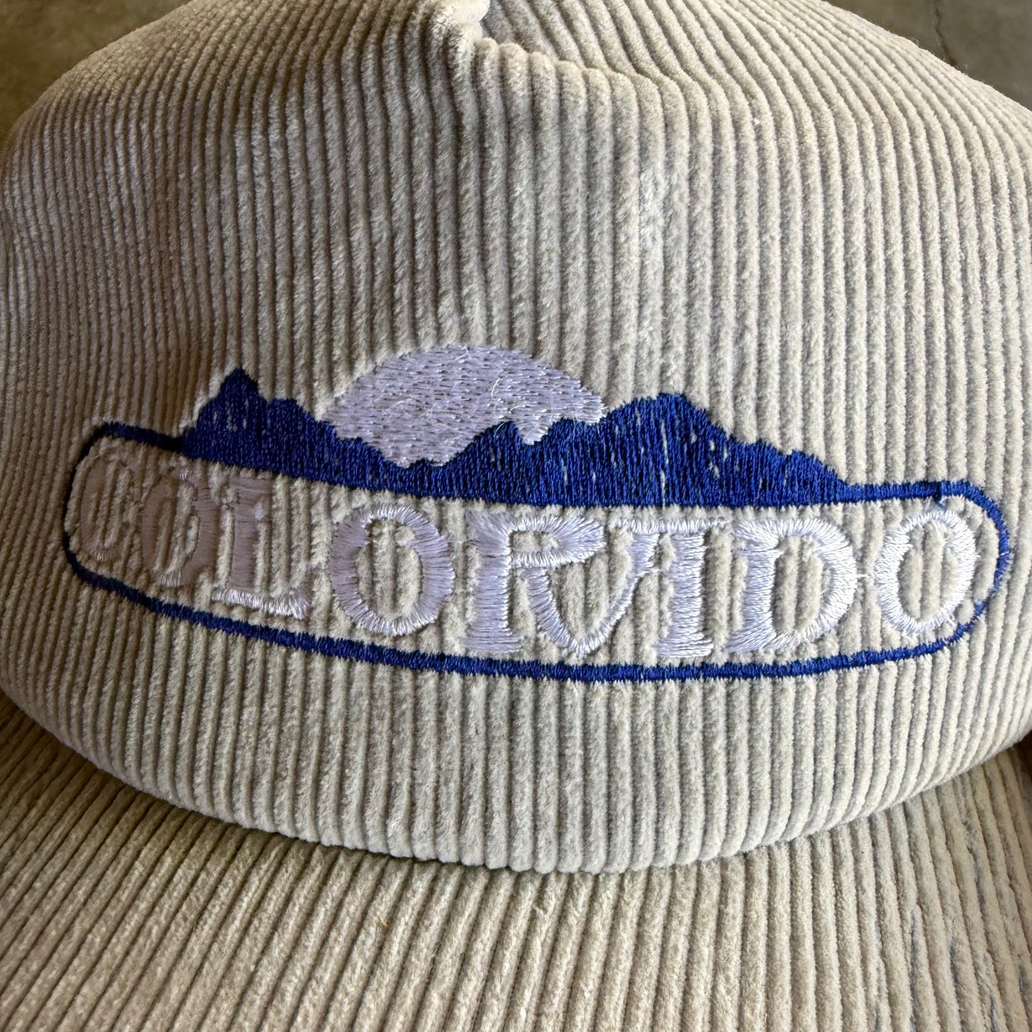 Vintage 90s Corduroy Colorado Adjustable Hat