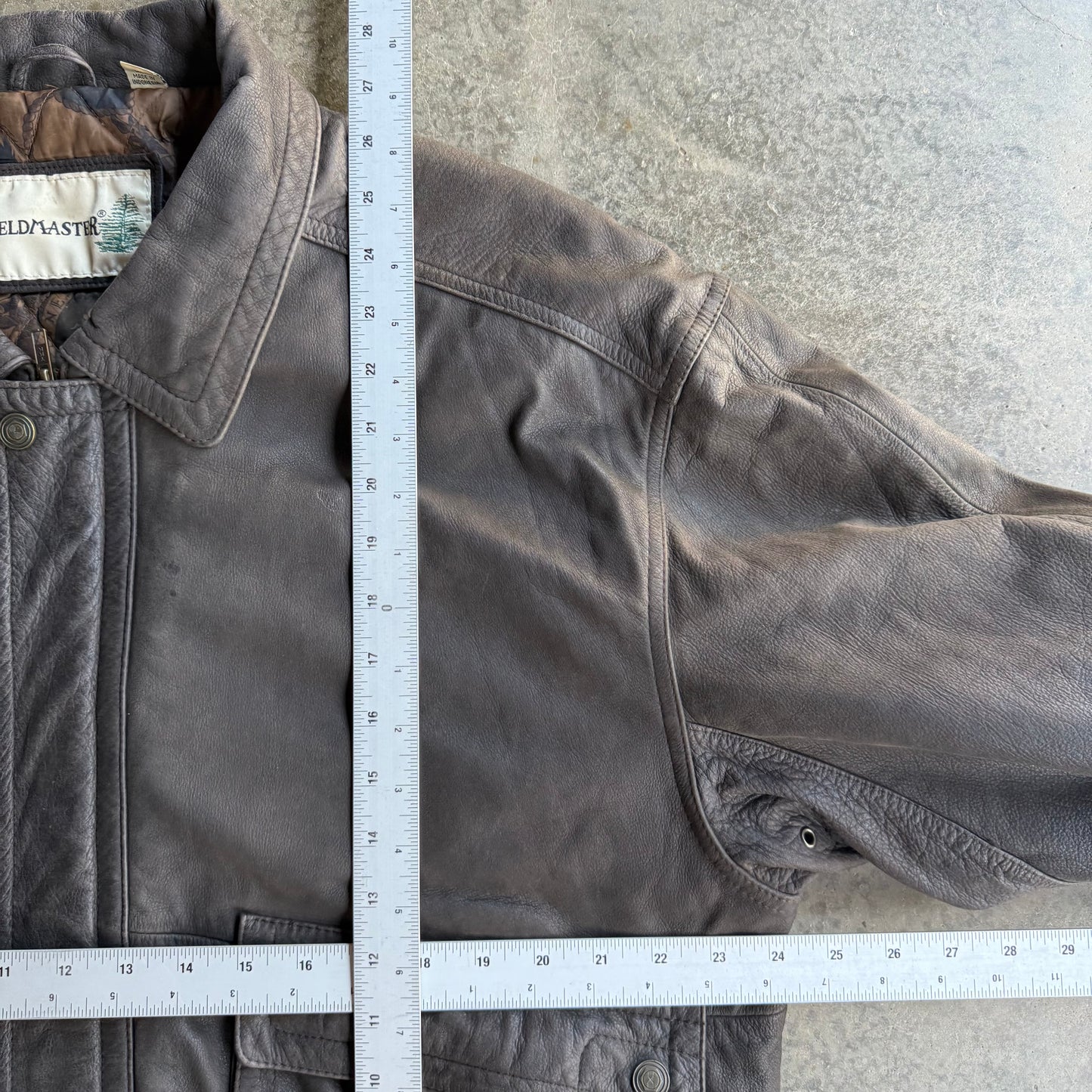 Vintage Brown Leather Jacket - XL