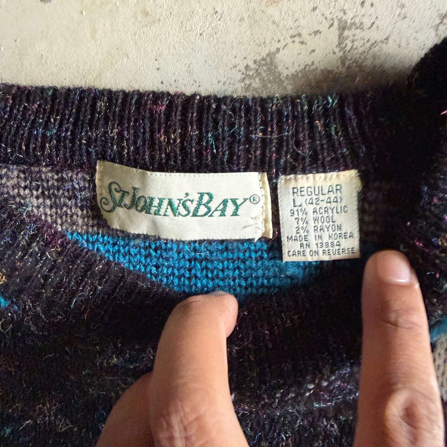 Vintage 90s Fall Grandma Sweater - L