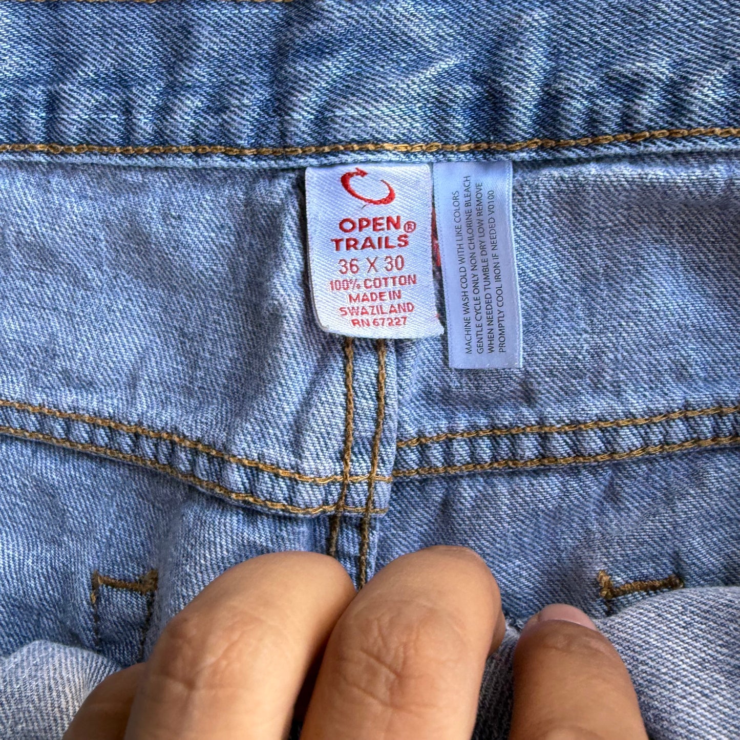 Vintage Faded Baggy Jeans - 36