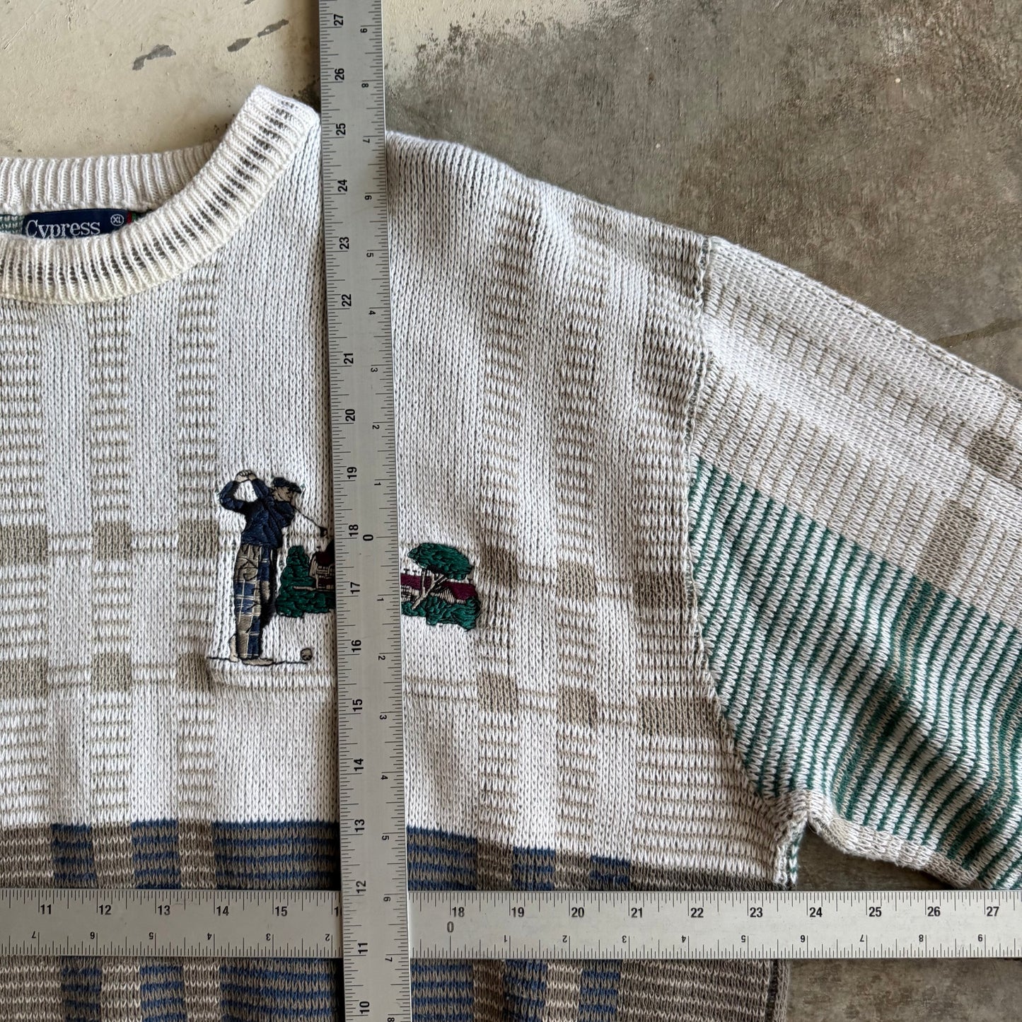 Vintage 90s Golf Knit Sweater - XL