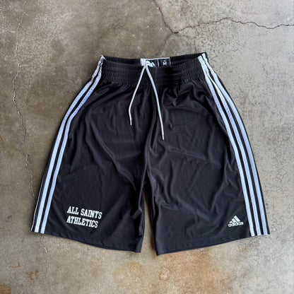 Vintage Black Adidas Track Shorts - M
