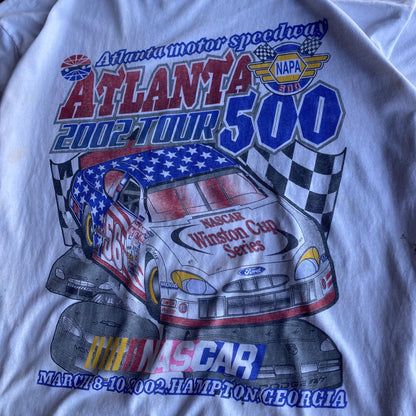 Vintage 00s Faded & Distressed Nascar Tee - XXL