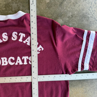 Vintage 80s Texas State Ringer Tee - L