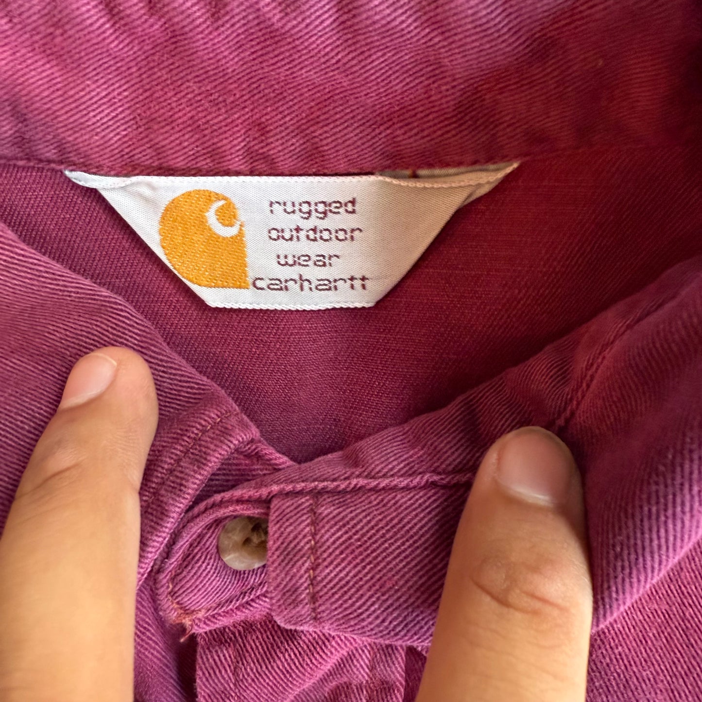 Vintage 00s Carhartt Cropped Button Up - XL