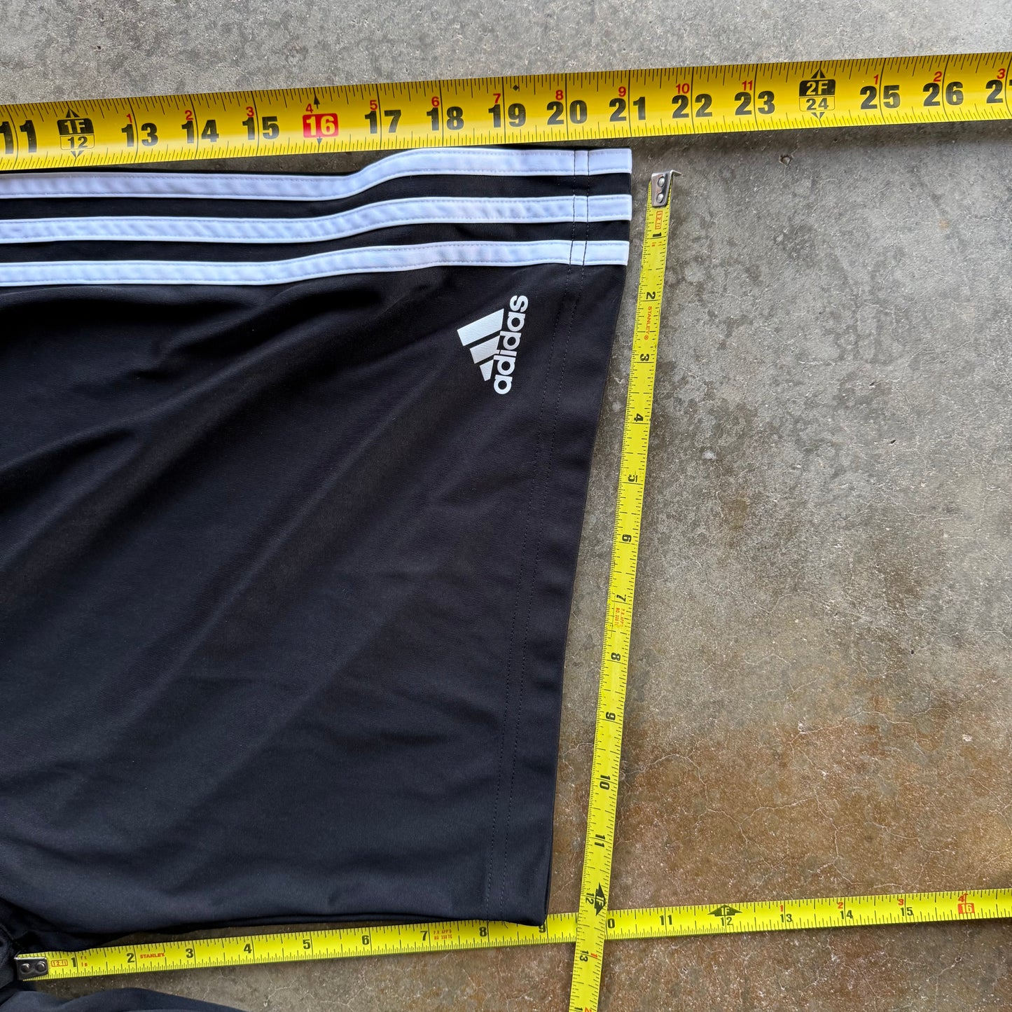Vintage Black Adidas Track Shorts - M