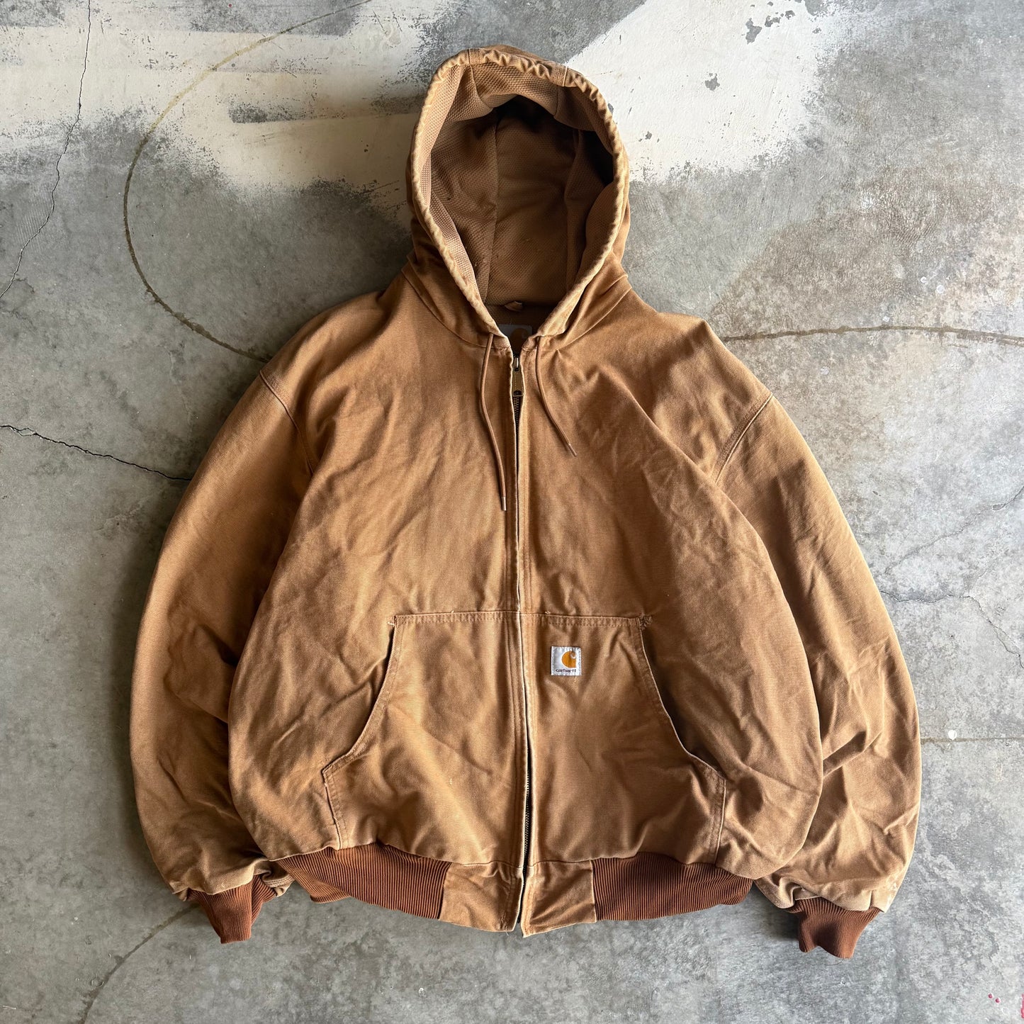 Vintage 90s Hooded Carhartt Jacket - XL