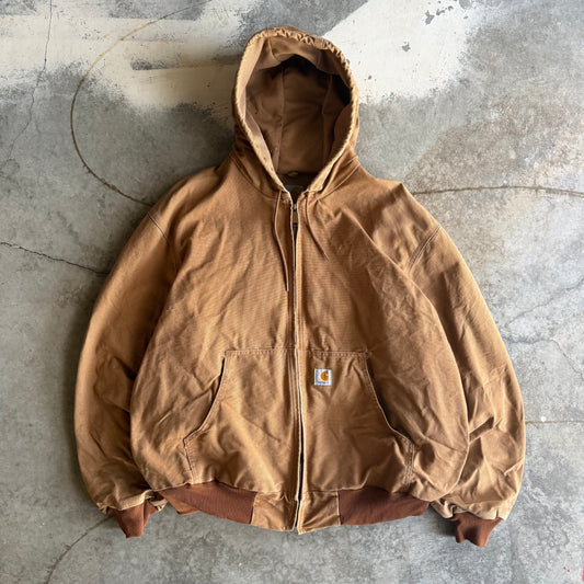Vintage 90s Hooded Carhartt Jacket - XL