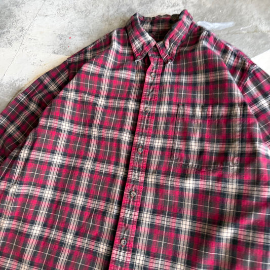 Vintage 00s Cropped Button Flannel - XL