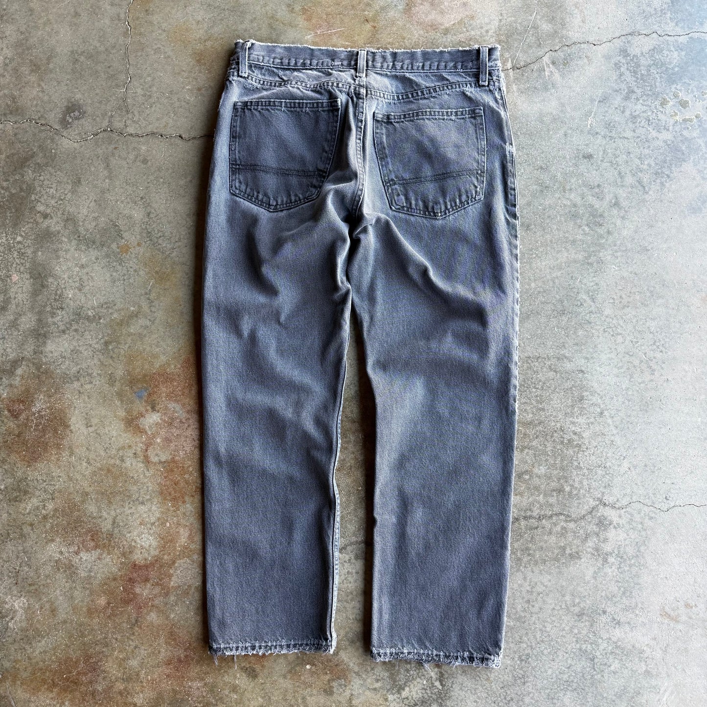 Vintage Baggy Faded Black Jeans - 36