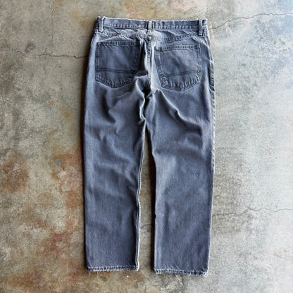 Vintage Baggy Faded Black Jeans - 36