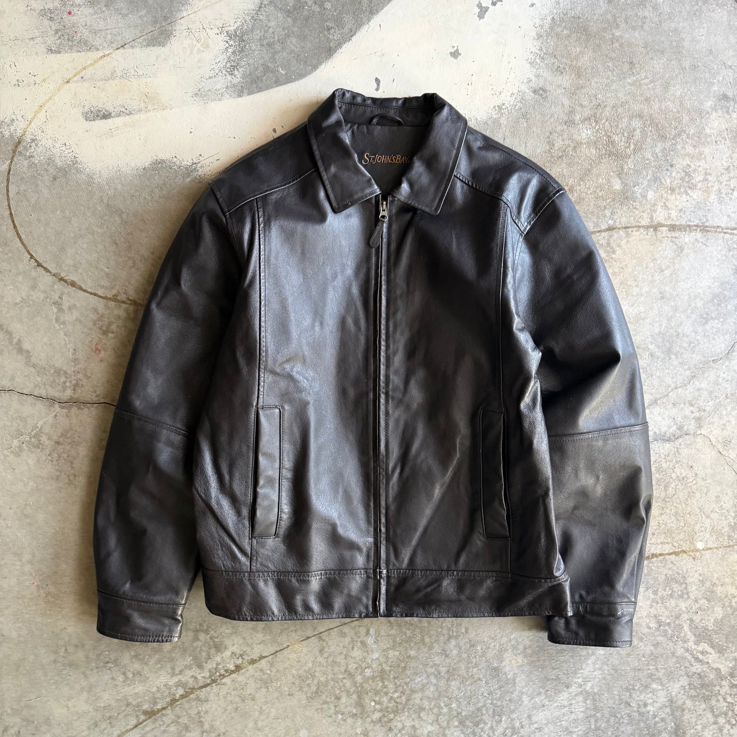 Vintage 00s St. John Bay Leather Jacket - M