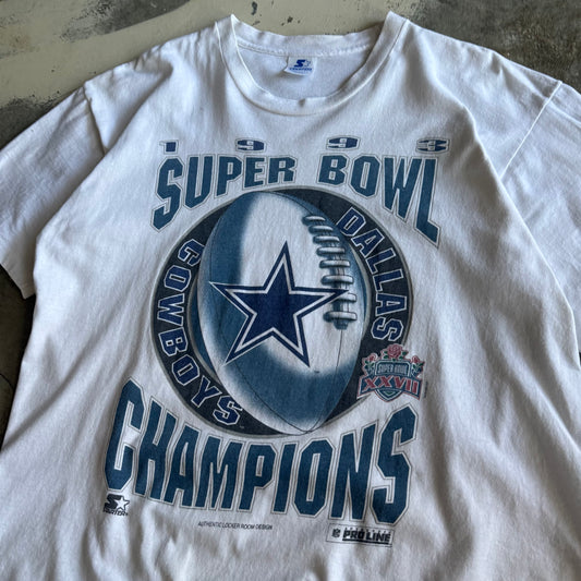 Vintage 90s Cowboys Super Bowl Tshirt - L