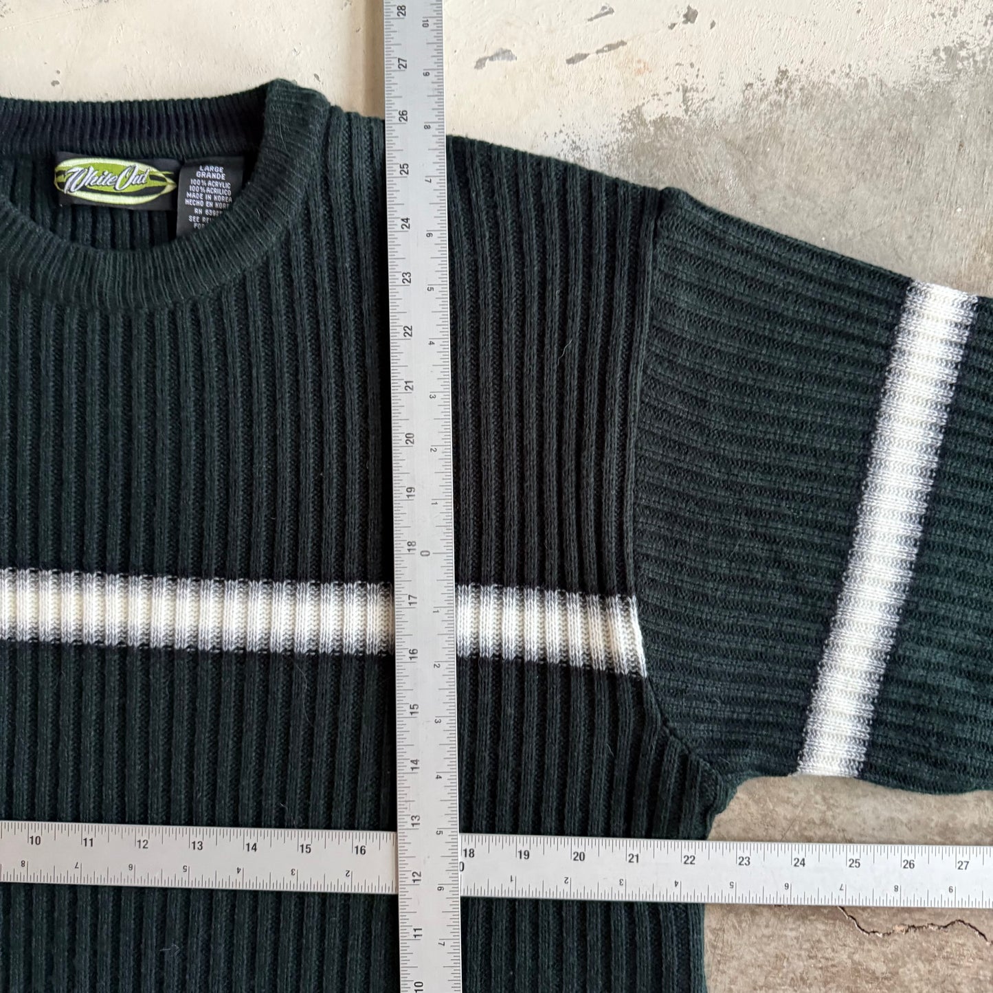 Vintage 00s Striped Sweater - L