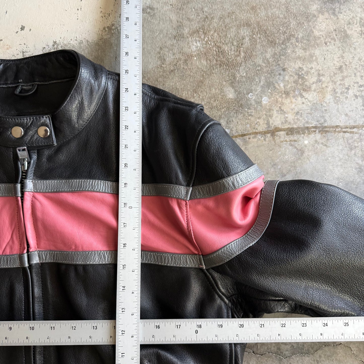 Vintage 00s Pink Leather Jacket - L