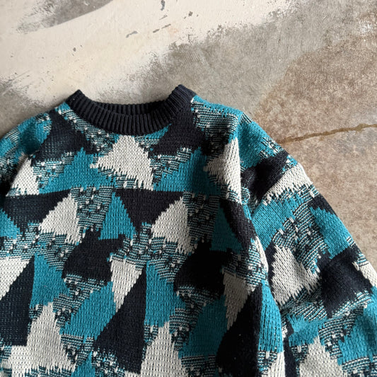 Vintage 90s Fall Grandma Sweater - XL