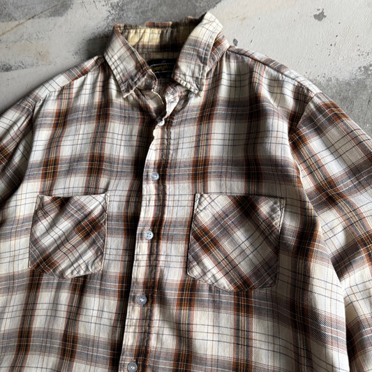 Vintage 80s Fall Cropped Flannel - M