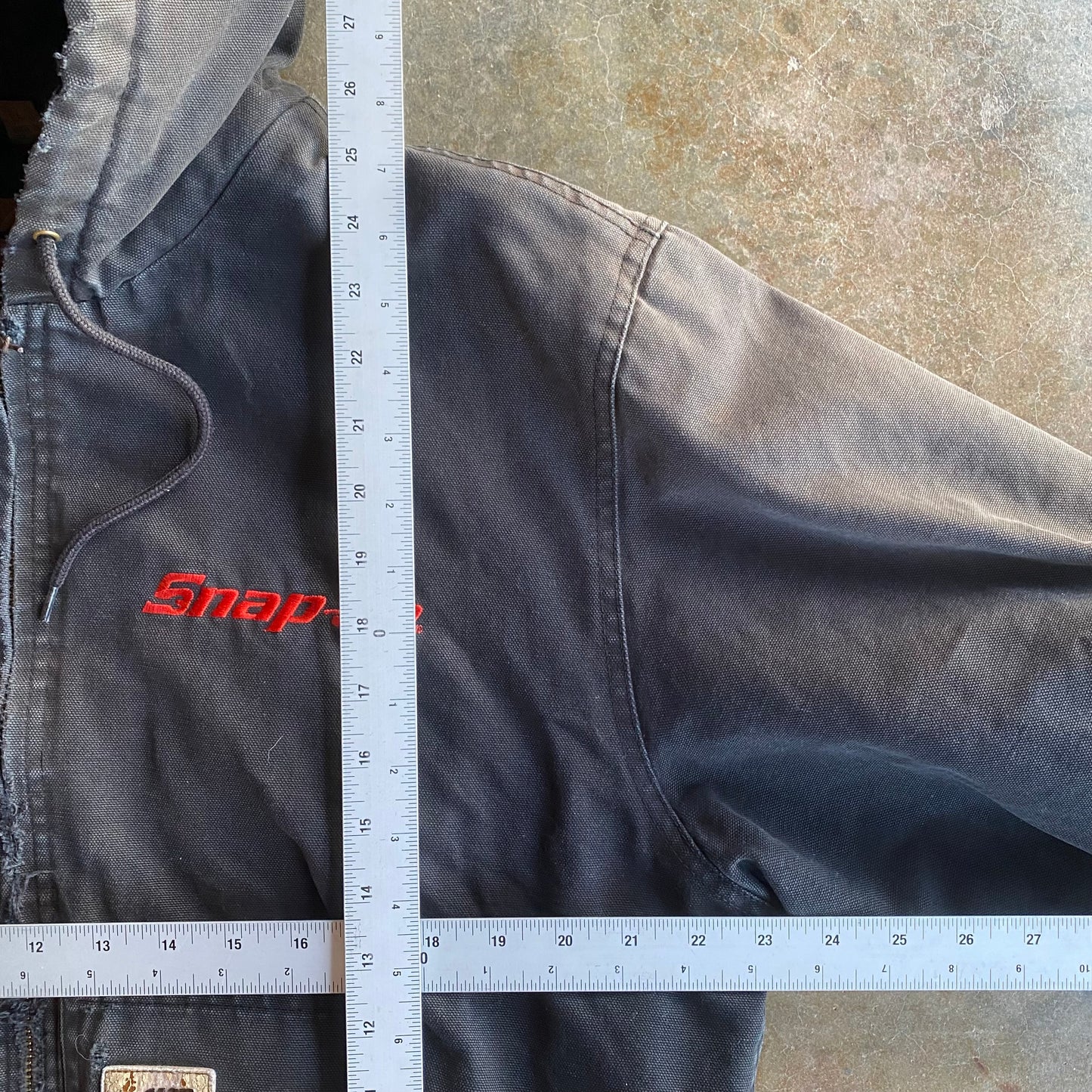 Vintage 00s Faded & Distressed Snap On Workwear Jacket - L
