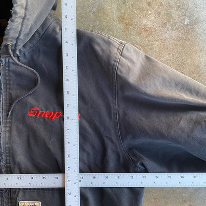 Vintage 00s Faded & Distressed Snap On Workwear Jacket - L