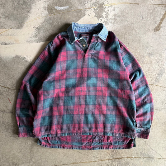 Vintage Fall Rugby Style Longsleeve- L