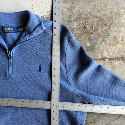 Vintage 00s Blue Polo Ralph Lauren Quarter Zip - XL