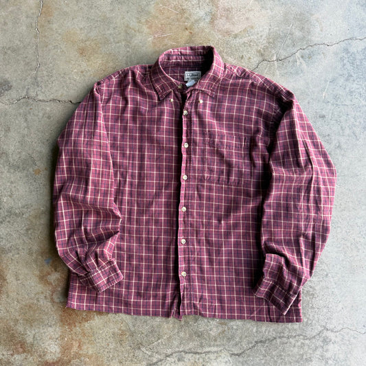Vintage L.L Bean Cropped Button Up - L