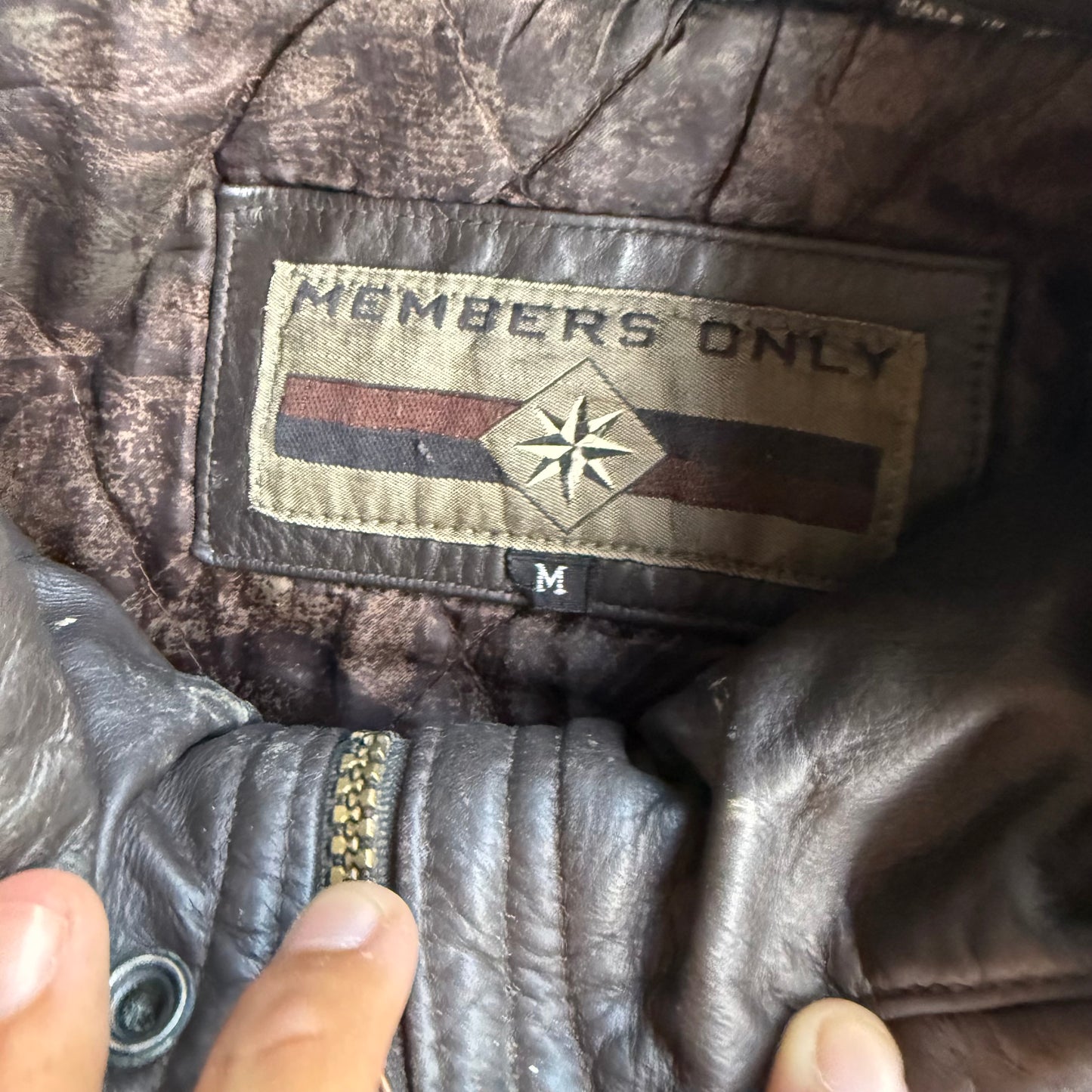 Vintage Brown Leather Jacket - M
