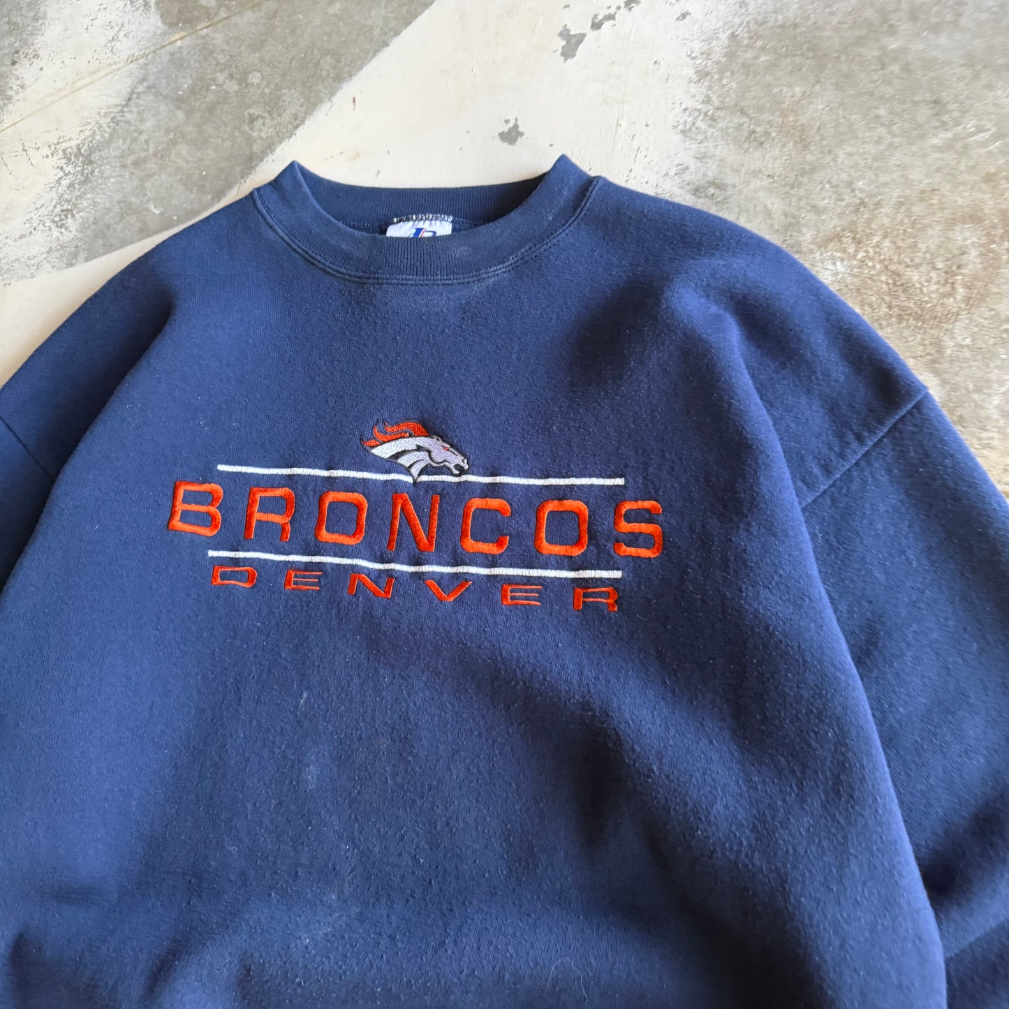 Vintage 90s Broncos Crewneck - L