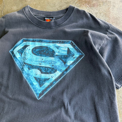 Vintage 90s Faded Superman Tee - L