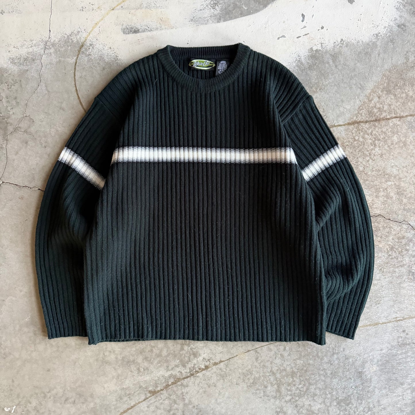 Vintage 00s Striped Sweater - L