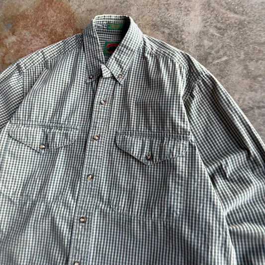 Vintage Boxy Cropped Button Up - M