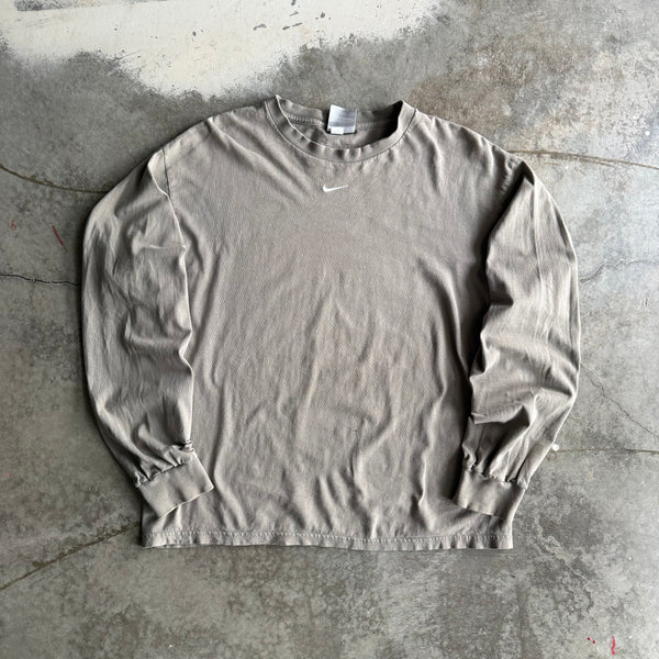 Vintage Faded Brown Nike Longsleeve - M