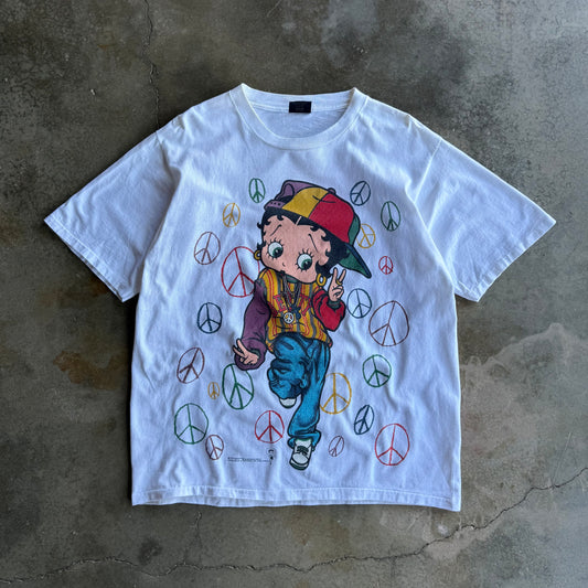 Vintage Peace Sign Betty Boop Tshirt - XL