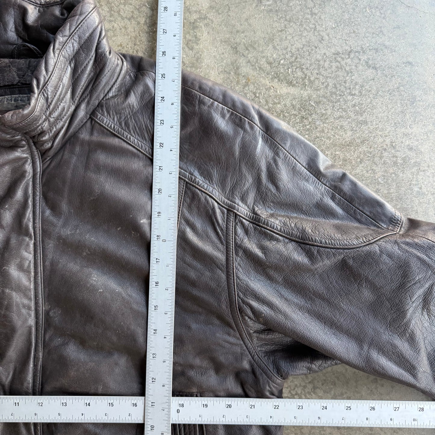 Vintage Brown Leather Jacket - M